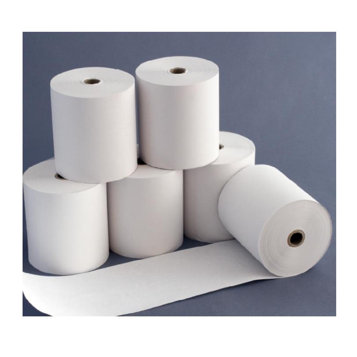 Techoyeni Thermal Printer Roll 57mm - White Plain Paper Roll Pack of 6