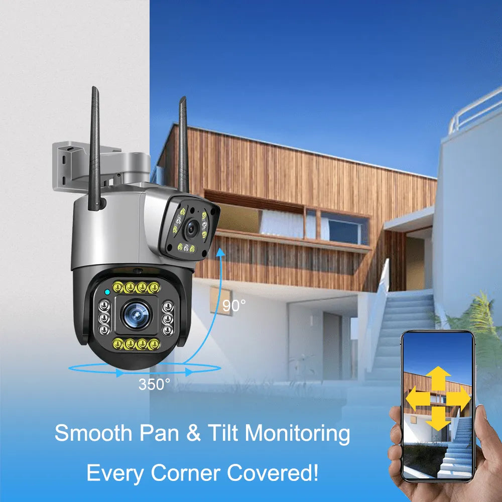 Dual Lense WiFi CCTV 8mp HD Resolution Camera