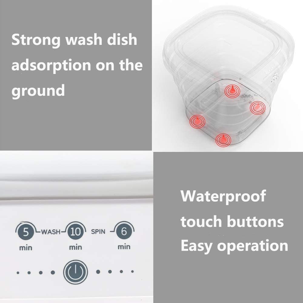 Techoye Portable Folding Washing Machine with Dryer