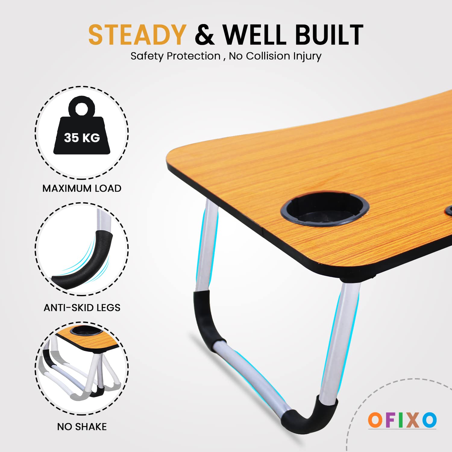 Techoye Foldable Wooden Laptop Table