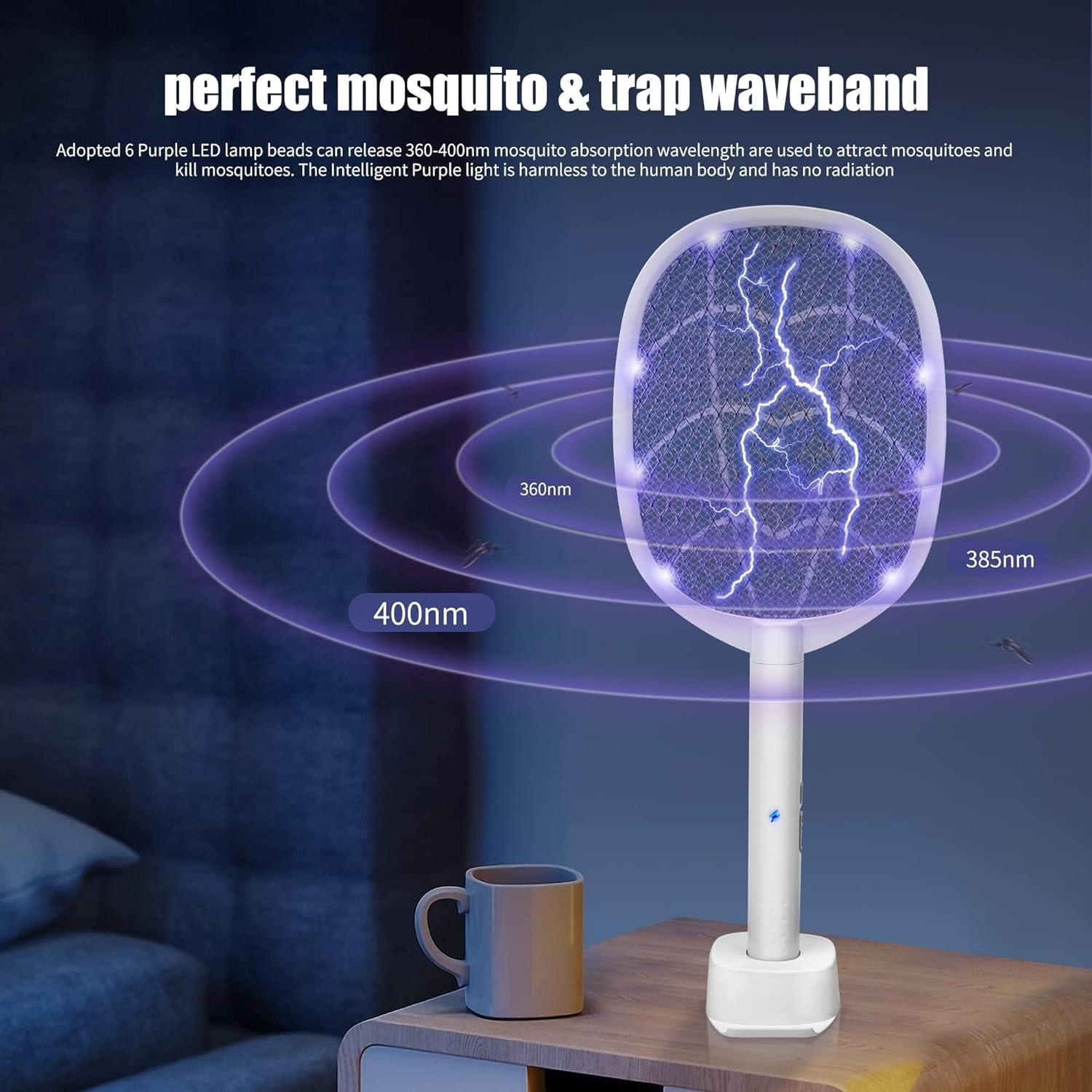 2 In 1 Electric Mosquito Killer With UV Light LED Lamp