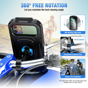 360° Bicycle Motor Bike Waterproof Phone Case Mount Holder