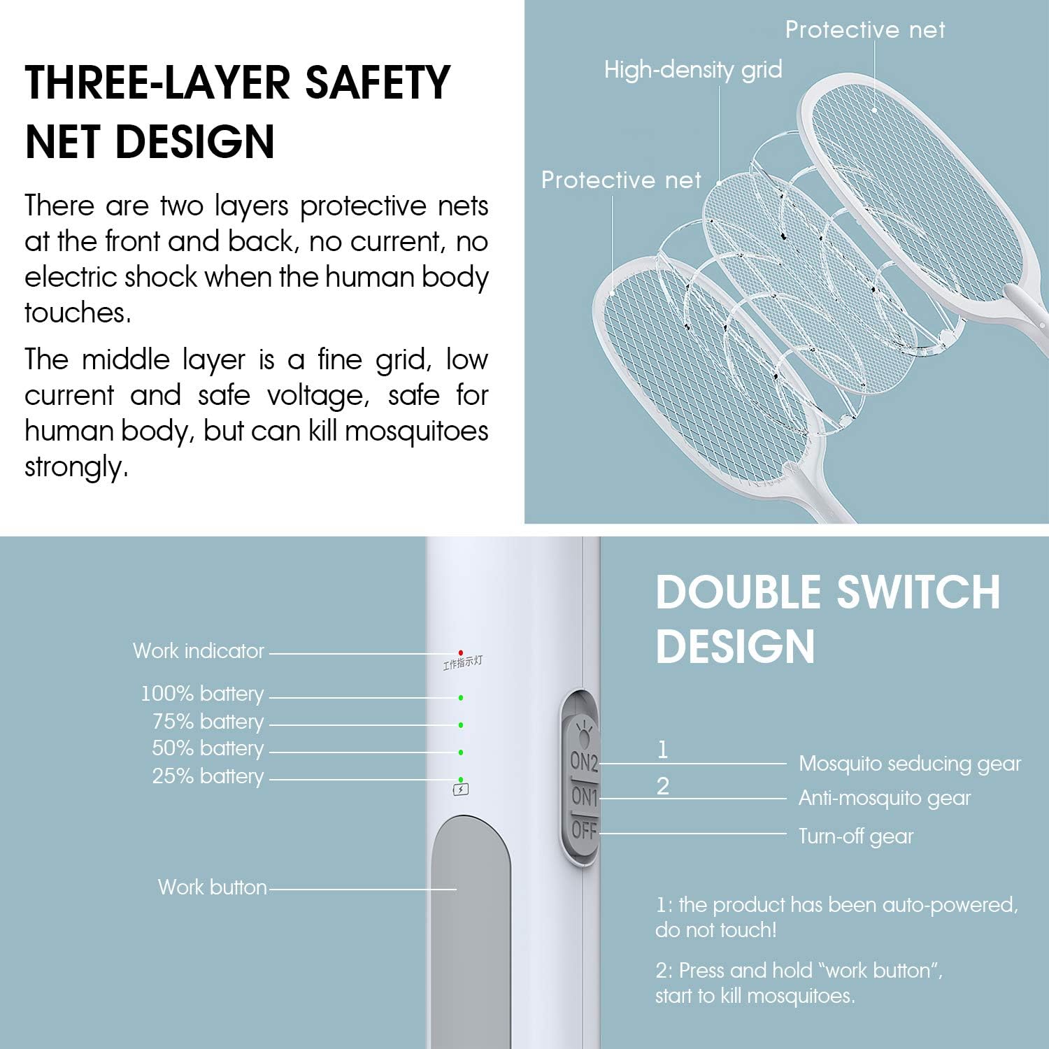 2 In 1 Electric Mosquito Killer With UV Light LED Lamp