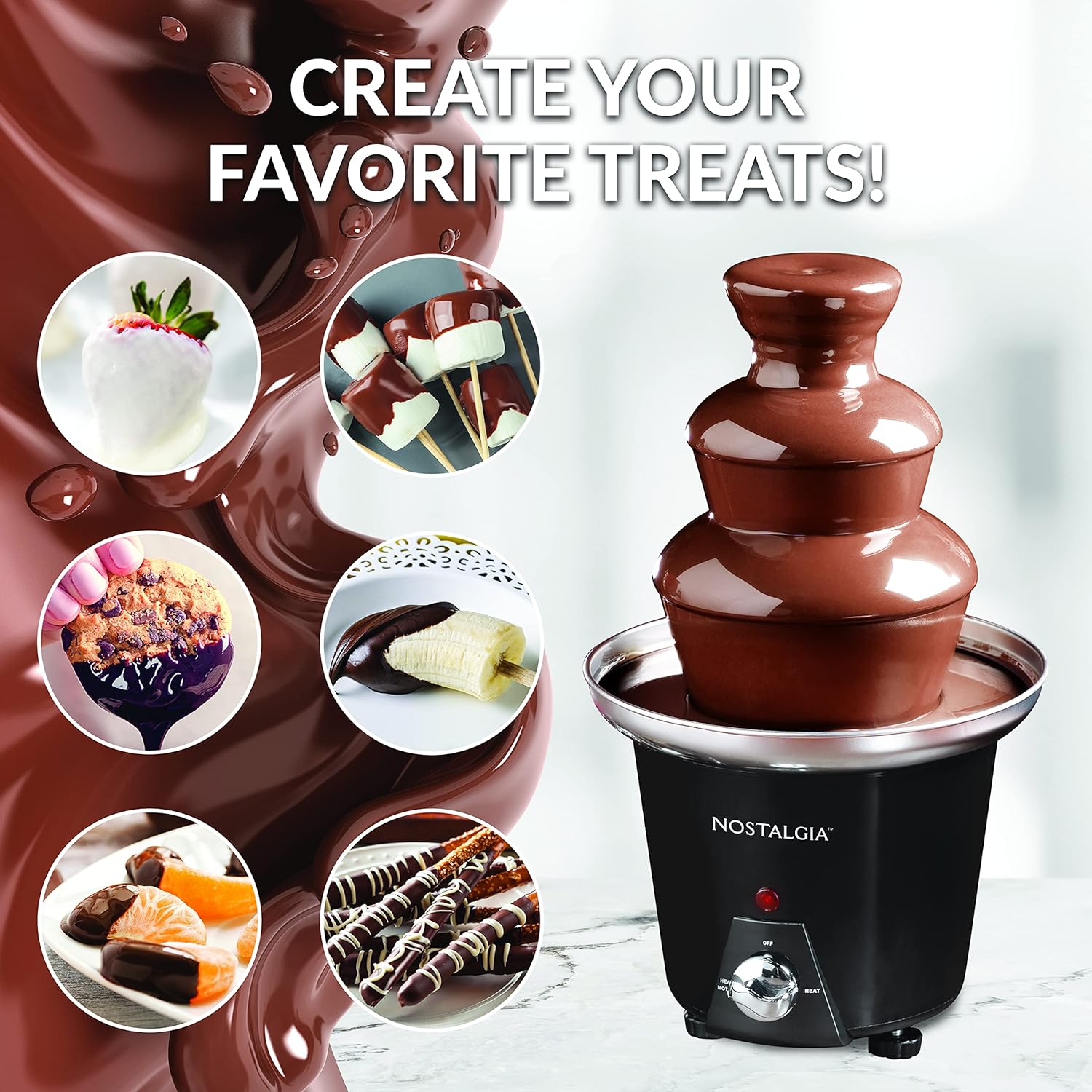 3-Tier Stainless Steel Chocolate Fountain Machine