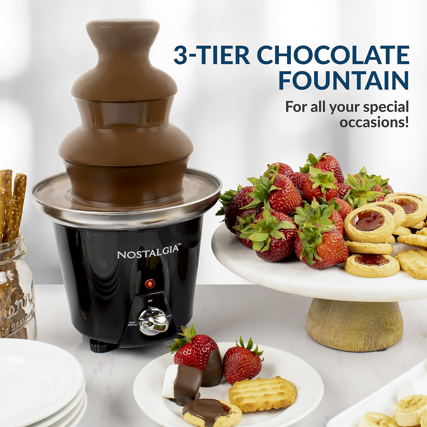 3-Tier Stainless Steel Chocolate Fountain Machine