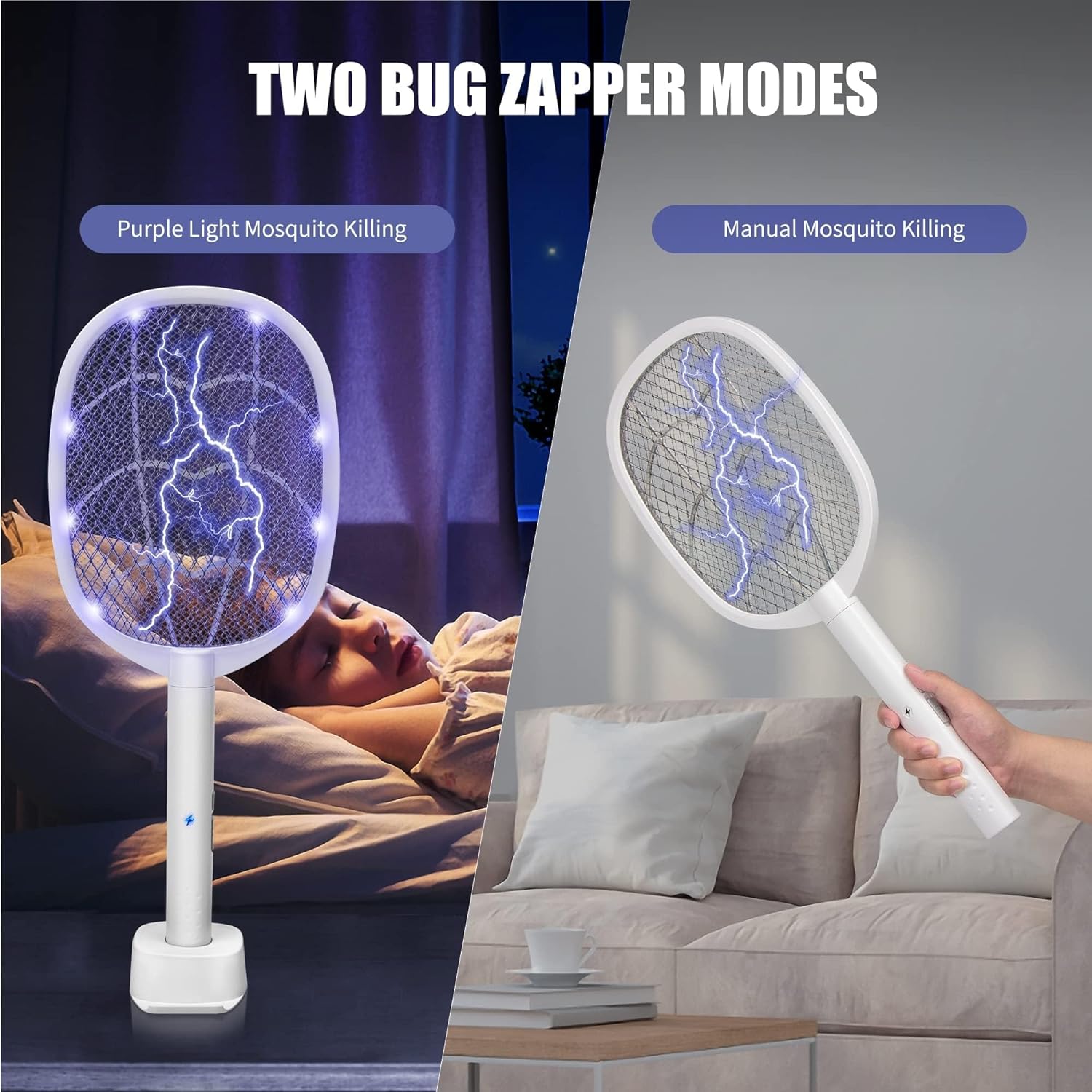 2 In 1 Electric Mosquito Killer With UV Light LED Lamp