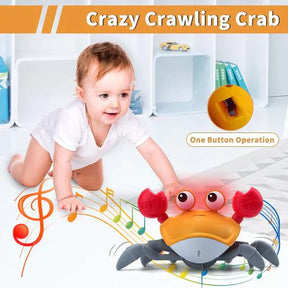 Rechargeable Crawling Crab Musical Toy With Infrared Sensors