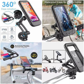 360° Bicycle Motor Bike Waterproof Phone Case Mount Holder