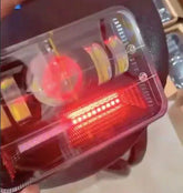 Bike Headlight with Red/Blue Strip