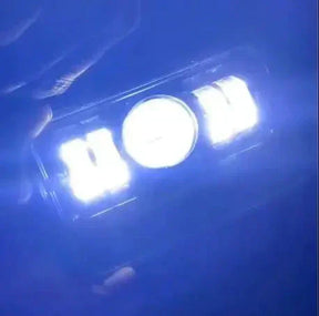 Bike Headlight with Red/Blue Strip