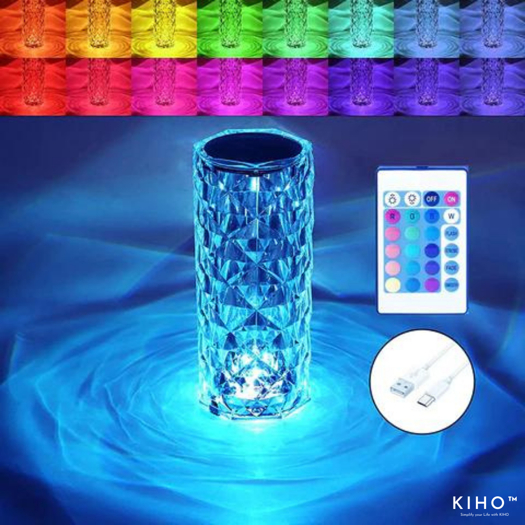 Rechargeable 3D Diamond Crystal Led Lamp