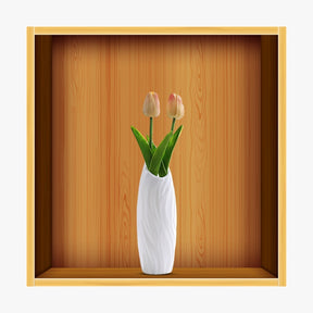 3D Wall Stickers Flower Vase (Pack Of 4)