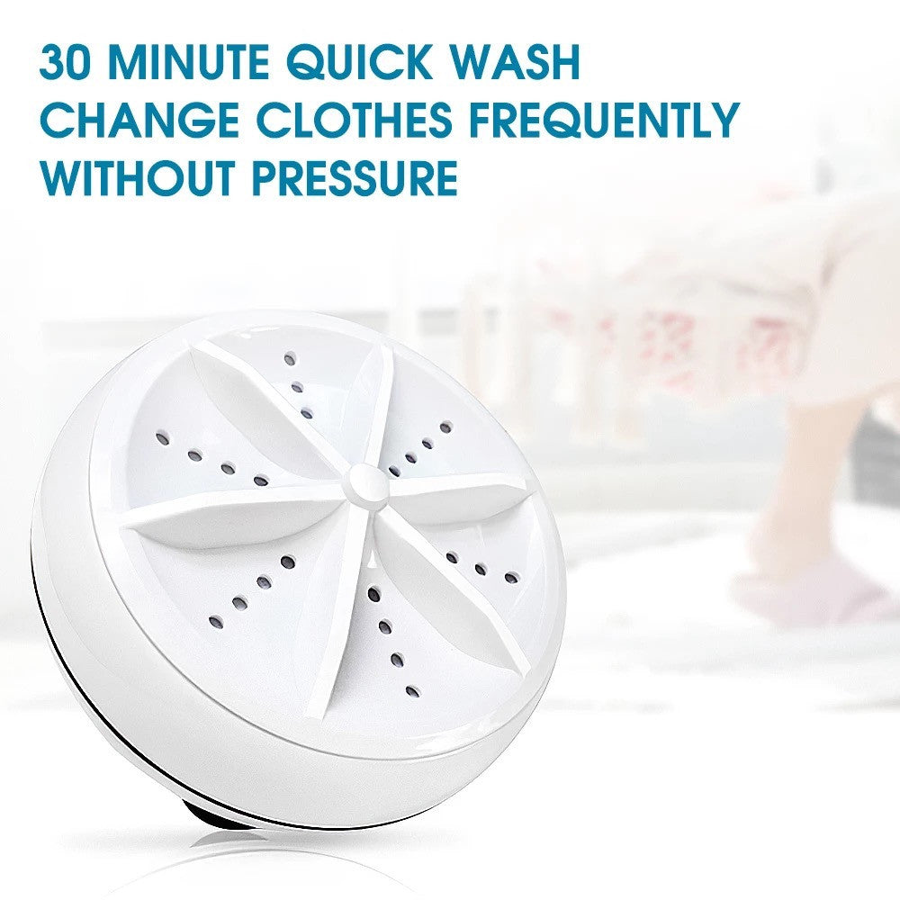 Techoye Portable USB Ultrasonic Turbine Laundry Washing Machine