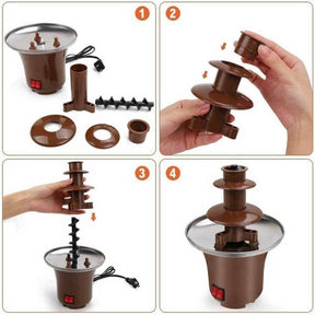 3-Tier Stainless Steel Chocolate Fountain Machine