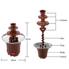 3-Tier Stainless Steel Chocolate Fountain Machine