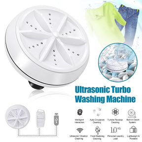 Techoye Portable USB Ultrasonic Turbine Laundry Washing Machine